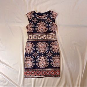 Casual business or cocktail dress, size 14, fully lined, rich material/stretchy
